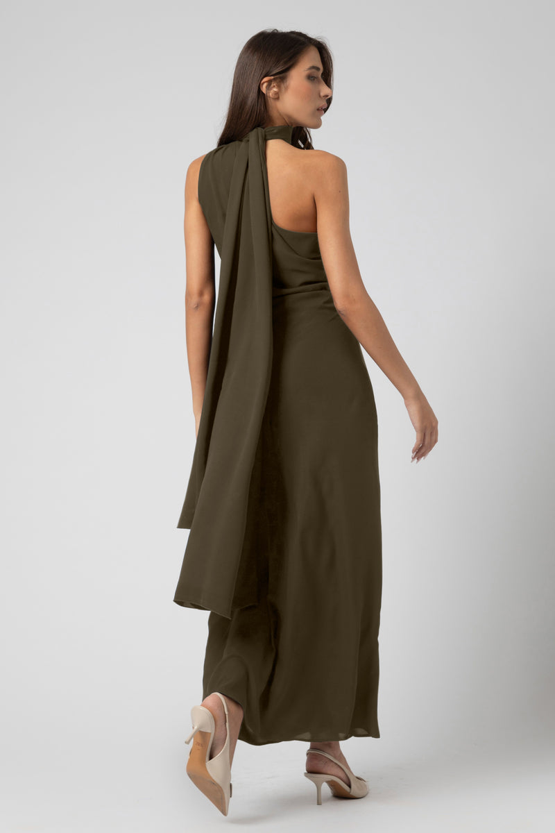 Robe asymétrique à une épaule avec drapé - Robe JOENX
