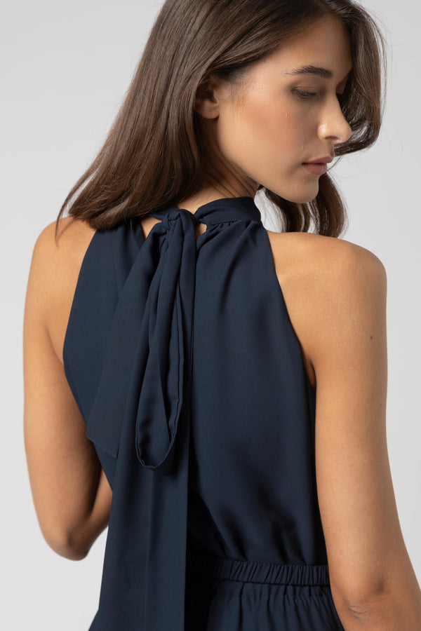 Elegant full length semi-sheer sleeveless dress - Dress MYENYX