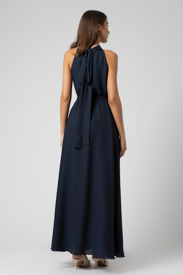 Elegant full length semi-sheer sleeveless dress - Dress MYENYX
