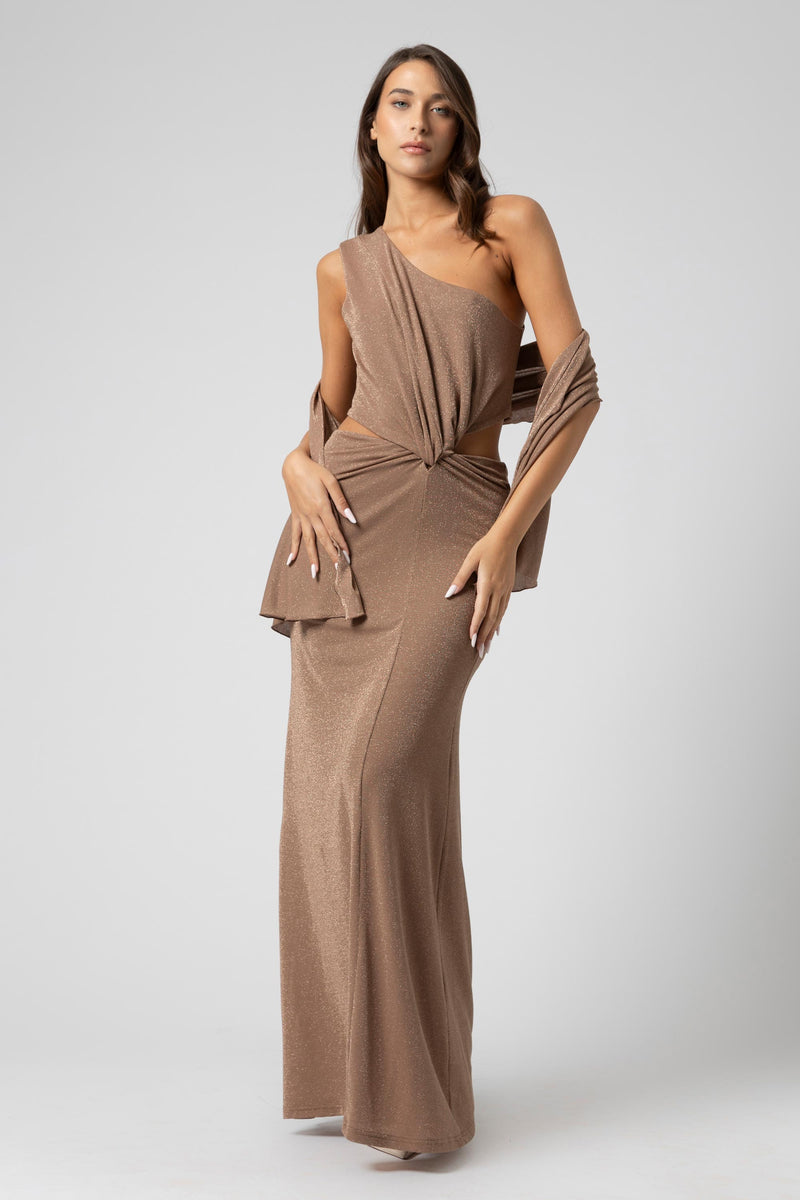 Abito monospalla con cut-out - Abito REWENX