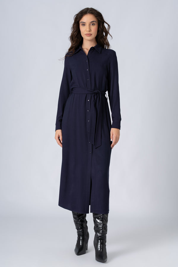 Robe longueur midi avec manches longues - ROBE FALRANX