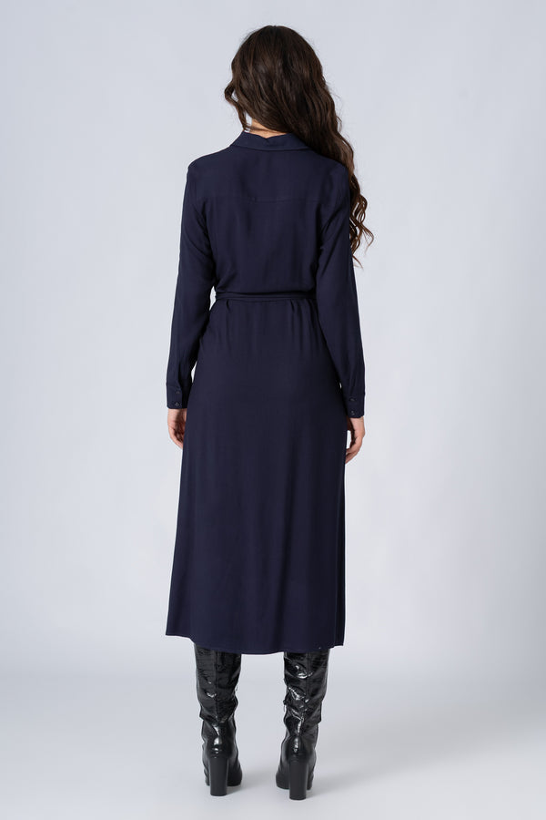 Robe longueur midi avec manches longues - ROBE FALRANX