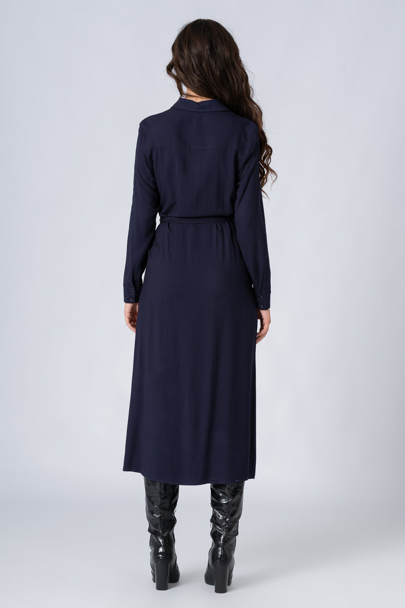 Robe longueur midi avec manches longues - ROBE FALRANX