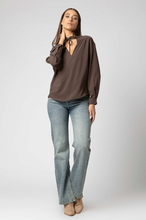 Blusa con colletto a fiocco - Blusa WORRYX