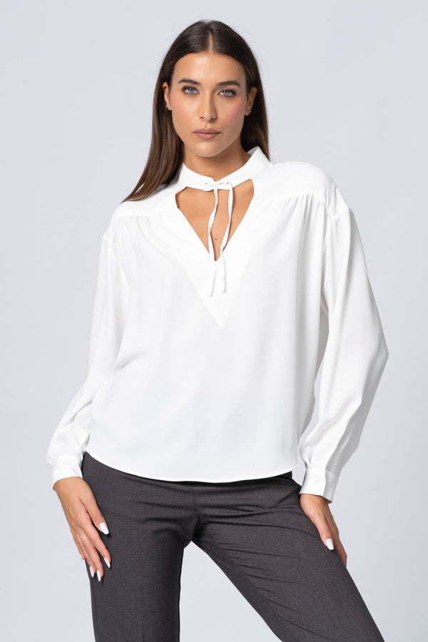 Blusa con colletto a fiocco - Blusa WORRYX