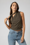 Blusa monospalla con nodo - Blouse JAPAX