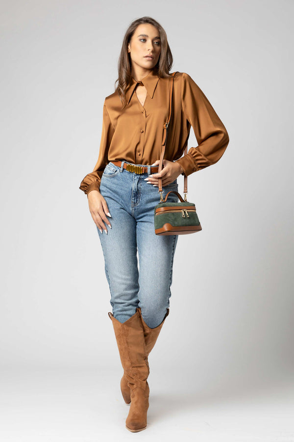 Blusa con colletto e scollo a goccia - Blusa  LEONILDEX