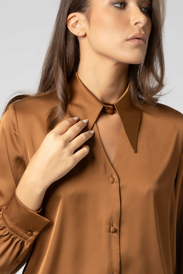 Blusa con colletto e scollo a goccia - Blusa  LEONILDEX