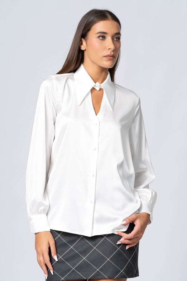 Blusa con colletto e scollo a goccia - Blusa  LEONILDEX