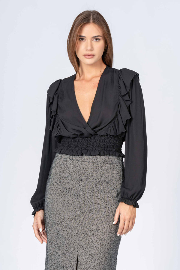 Blusa elegante con rouches - BLUSA UARIONX
