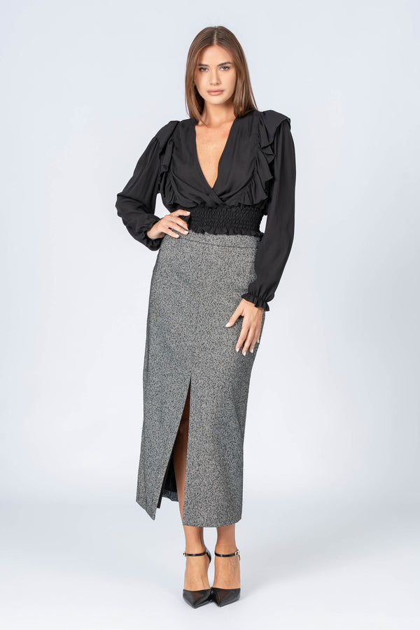 Blusa elegante con rouches - BLUSA UARIONX