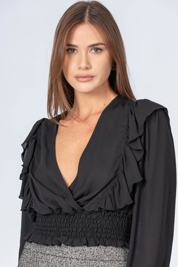 Blusa elegante con rouches - BLUSA UARIONX