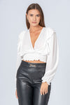 Blusa elegante con rouches - BLUSA UARIONX