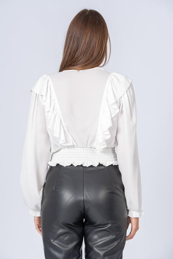Blusa elegante con rouches - BLUSA UARIONX