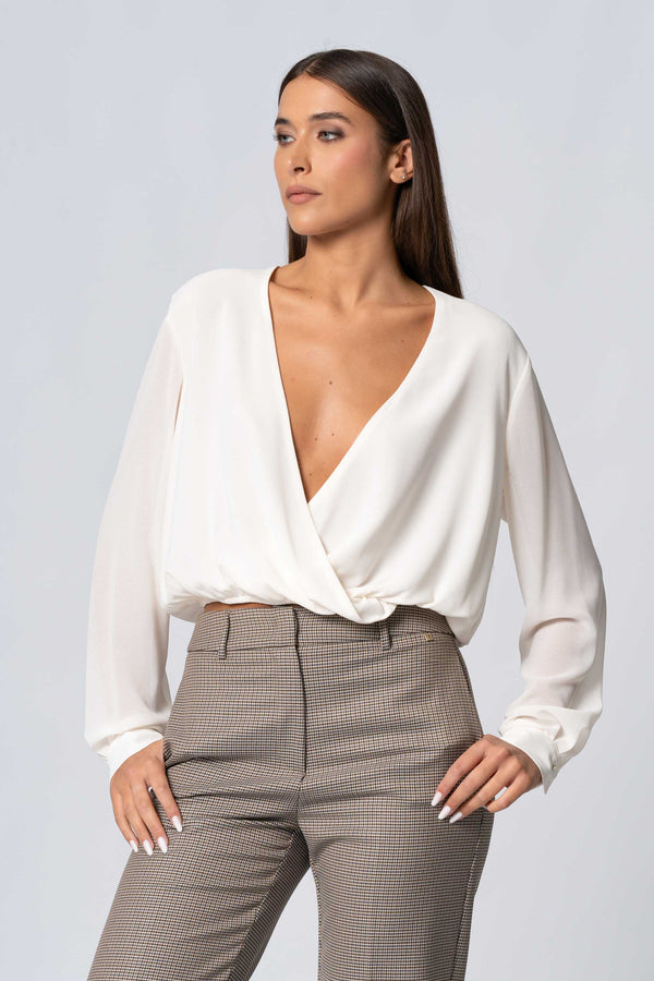 Blusa con scollo incrociato - Blusa  MIREAX