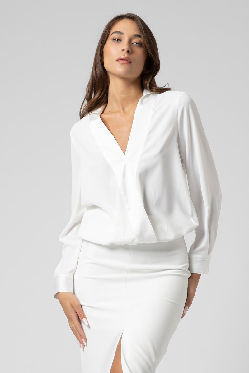 Blouse avec décolleté en V - Blouse WHITEX