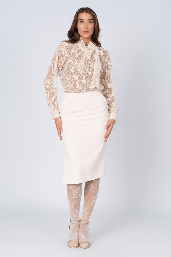 Blusa in pizzo con fiocco - Blusa  HOLLYX Kocca RTW