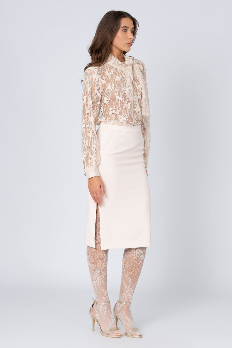 Blusa in pizzo con fiocco - Blusa  HOLLYX Kocca RTW