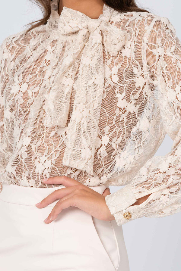 Blusa in pizzo con fiocco - Blusa  HOLLYX Kocca RTW