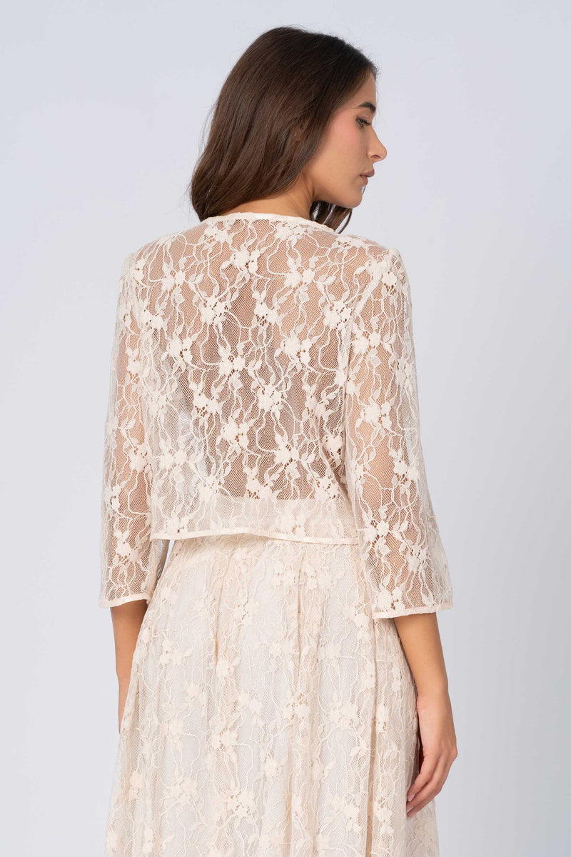 Blusa in pizzo con bottoni gioiello - Blusa  FARYX Kocca RTW