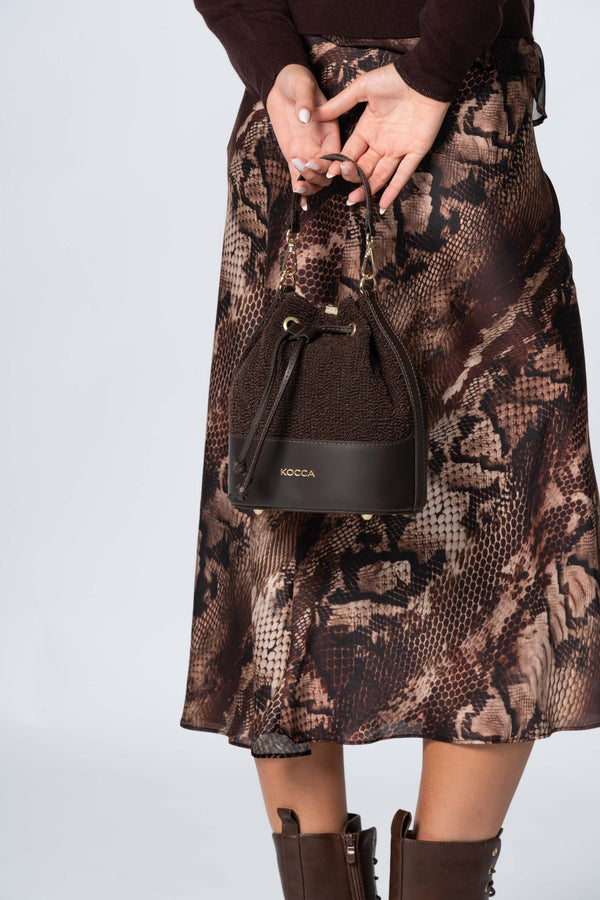 Borsa a secchiello in pelle - Borsa AXTONX