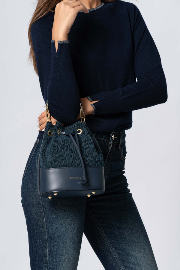 Borsa a secchiello in pelle - Borsa AXTONX