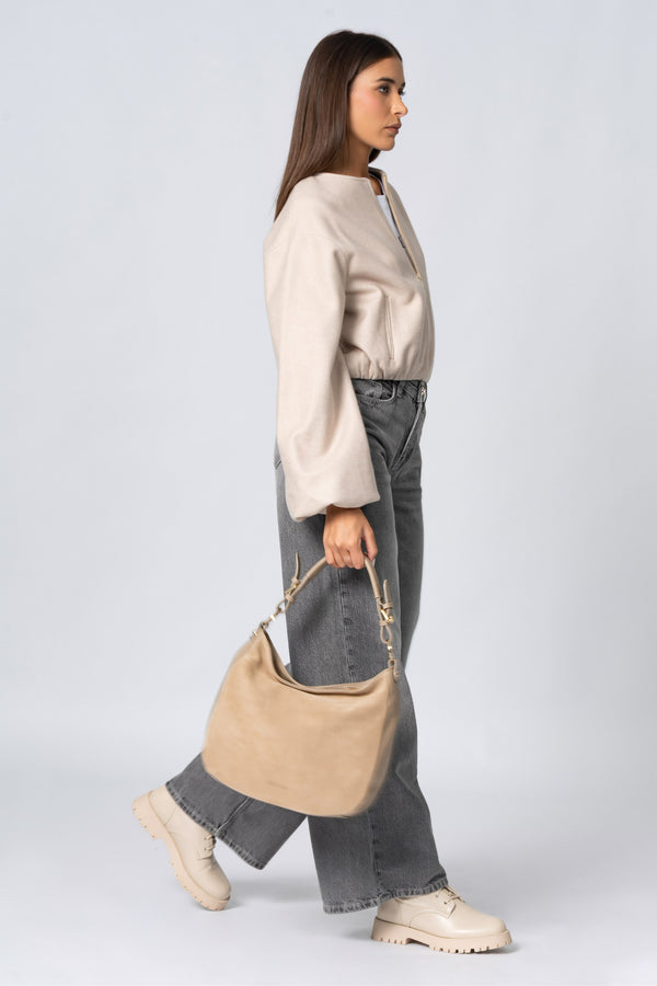 Borsa hobo in pelle - Borsa TELLYX