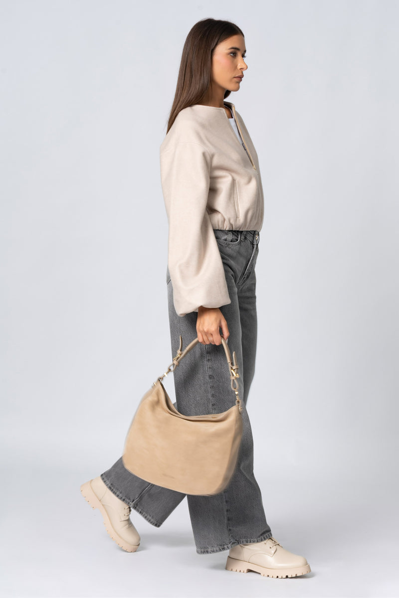 Borsa hobo in pelle - Borsa TELLYX