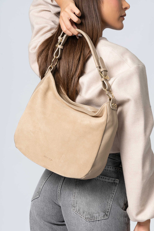 Borsa hobo in pelle - Borsa TELLYX