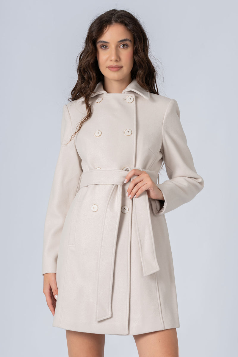 Soft mid thigh trench coat Coat AZDIRX - Main Image