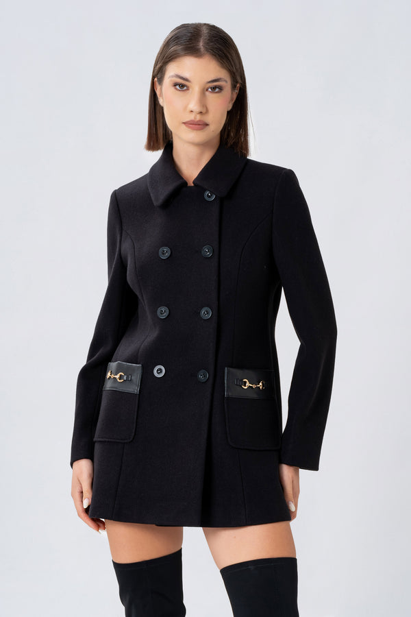 Cappotto con dettagli dorati - CAPPOTTO KELLOX