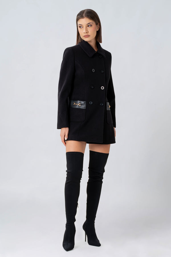 Cappotto con dettagli dorati - CAPPOTTO KELLOX