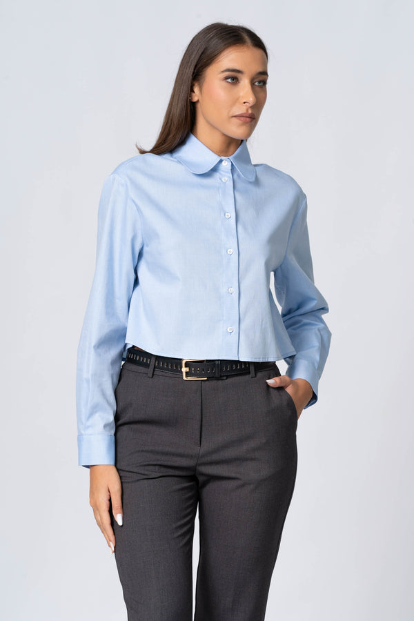 Camicia cropped a righe - Camicia A Righe DRENSAX