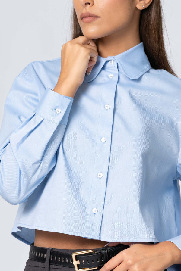 Camicia cropped a righe - Camicia A Righe DRENSAX