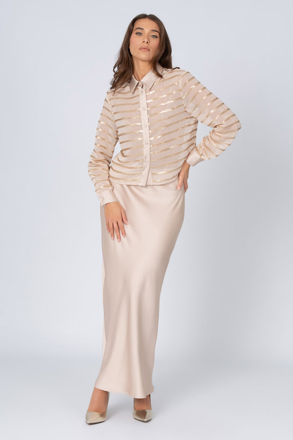 Camicia a righe con paillettes - Camicia HOHOX Kocca RTW