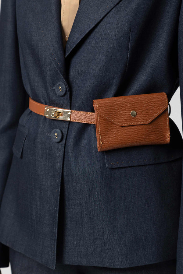 Cintura con pochette marrone - Belt LYNFEIX