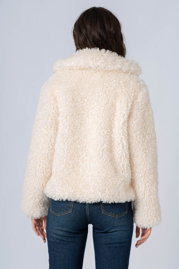 Faux fur short winter jacket - Jacket MARTINEZX