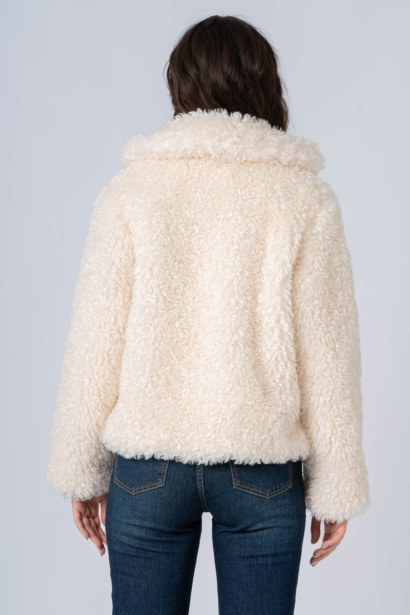 Veste courte en fausse fourrure - VESTE EN FAUSSE FOURRURE MARTINEZX