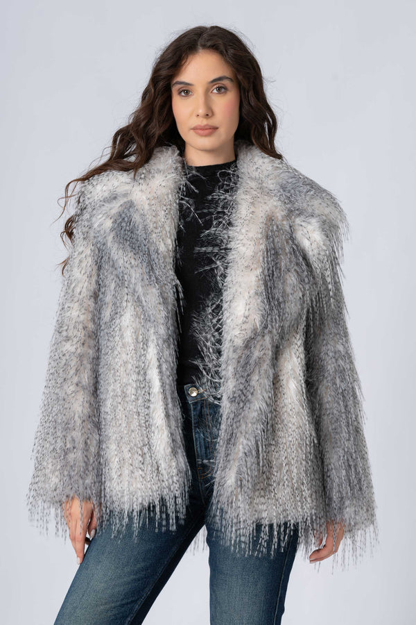 Chic shaggy faux fur jacket - Faux-fur MORINAX