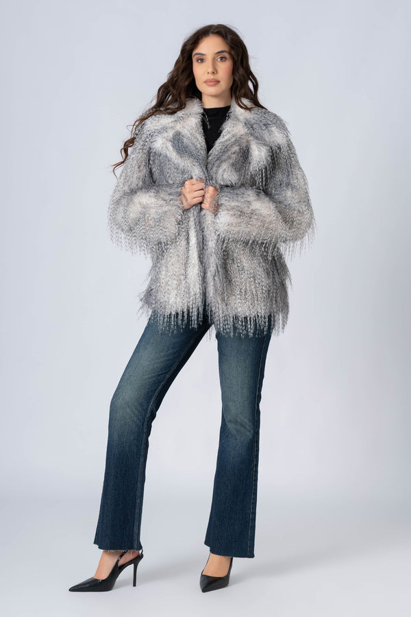 Chic shaggy faux fur jacket - Faux-fur MORINAX