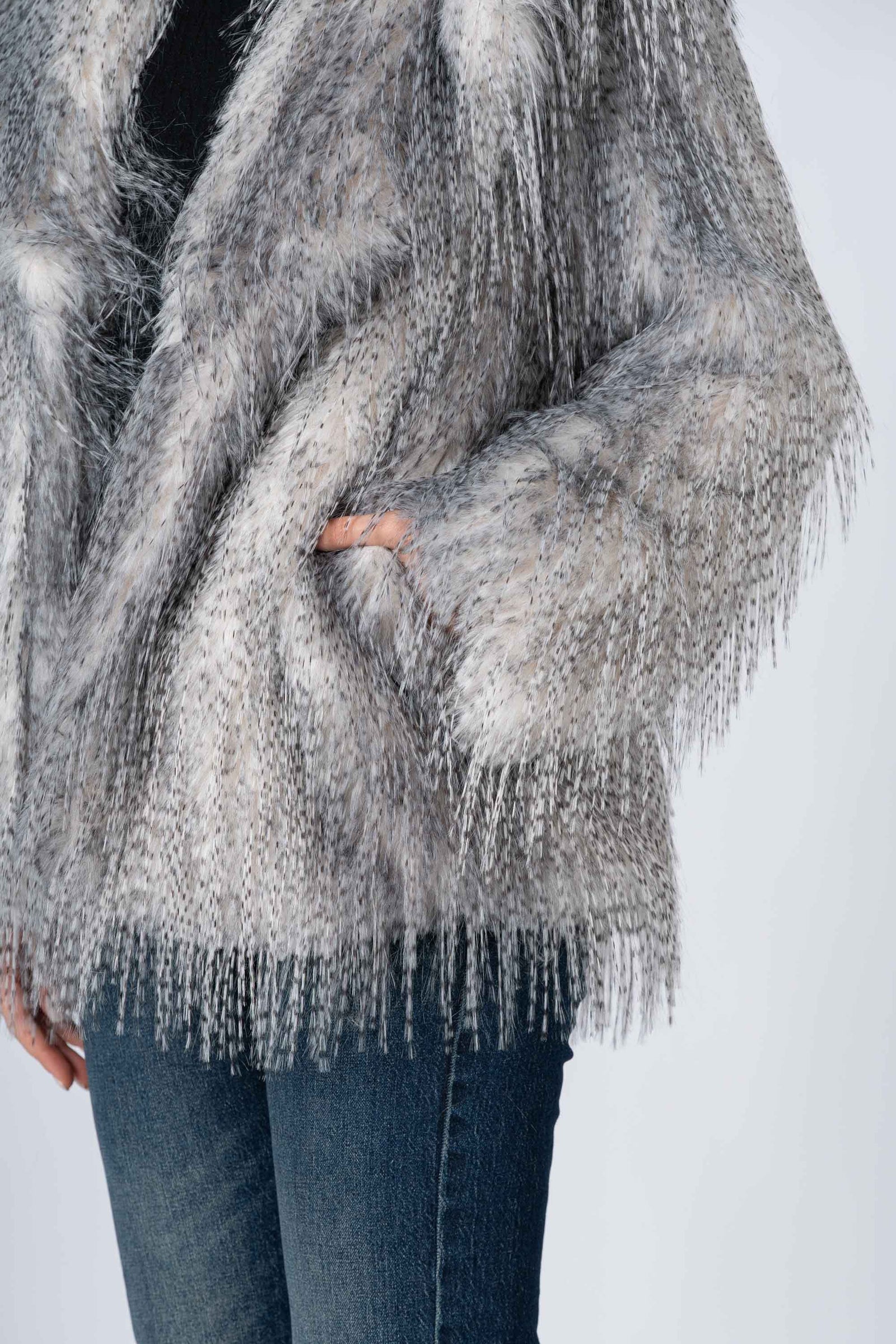 Chic shaggy faux fur jacket - Faux-fur MORINAX | Kocca