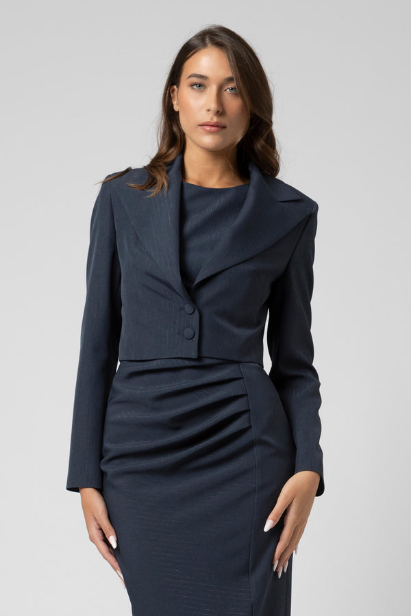 Veste courte style tailleur manches longues - veste TROPEZX