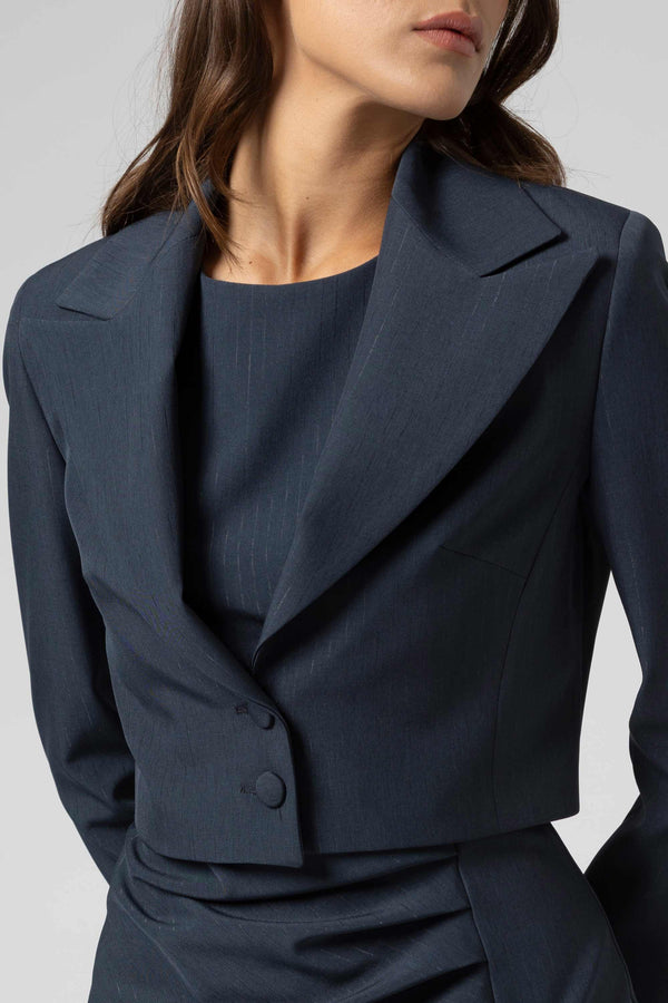 Veste courte style tailleur manches longues - veste TROPEZX