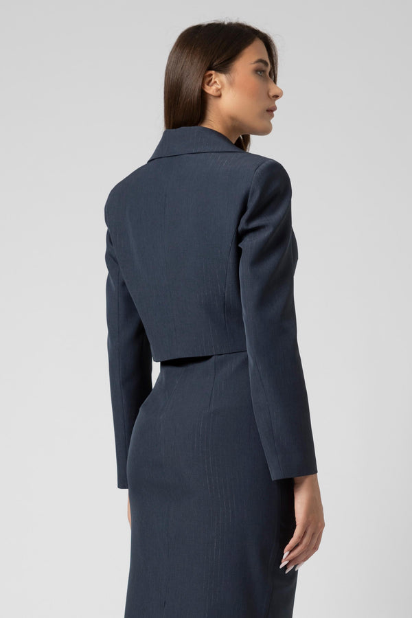 Veste courte style tailleur manches longues - veste TROPEZX