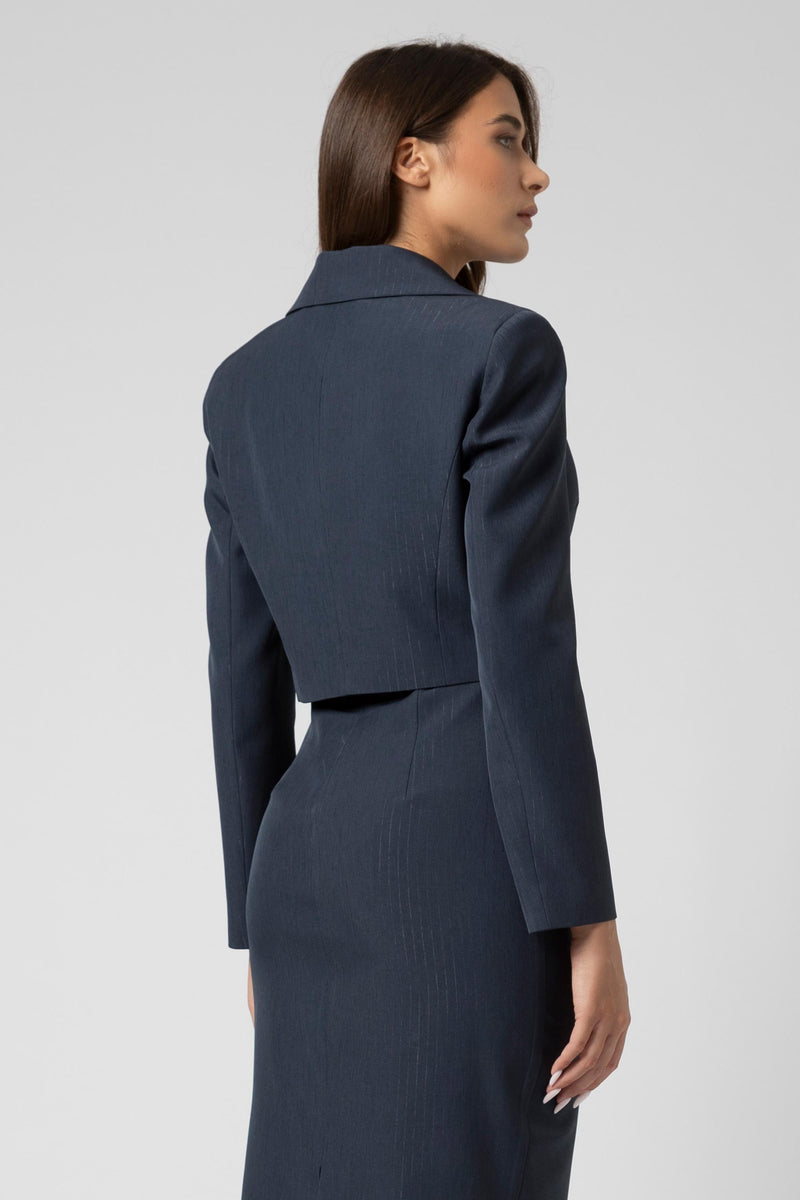 Veste courte style tailleur manches longues - veste TROPEZX