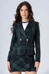 Chic chequered blazer style jacket - Jacket DAALX