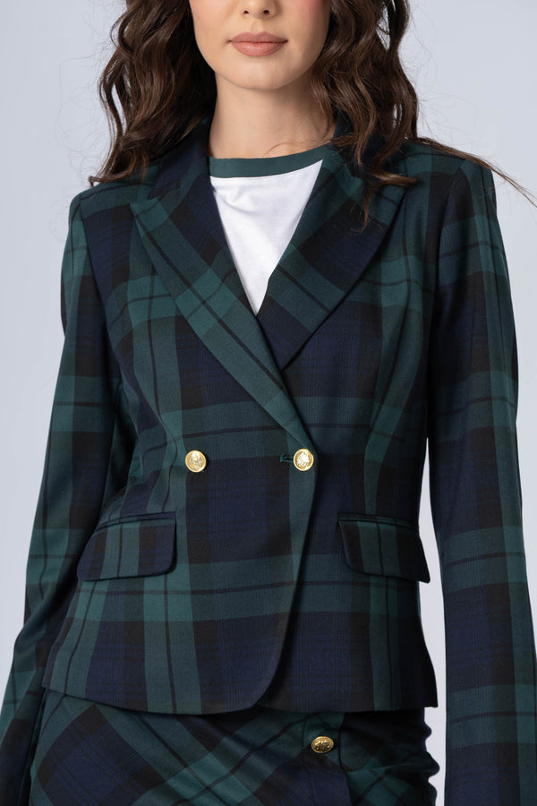 Chic chequered blazer style jacket - Jacket DAALX