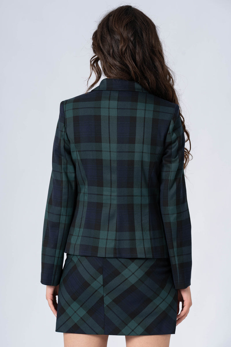 Chic chequered blazer style jacket - Jacket DAALX