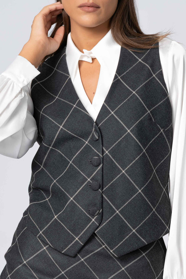 Gilet a quadri - Gilet  LUCILAX