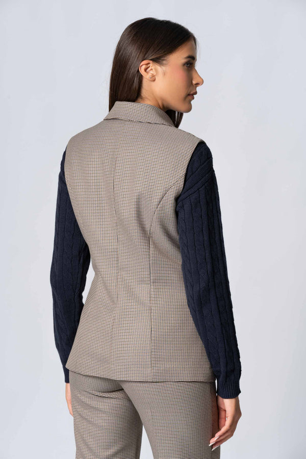 Gilet doppiopetto pied de poule - Gilet Doppio Petto BELUSX